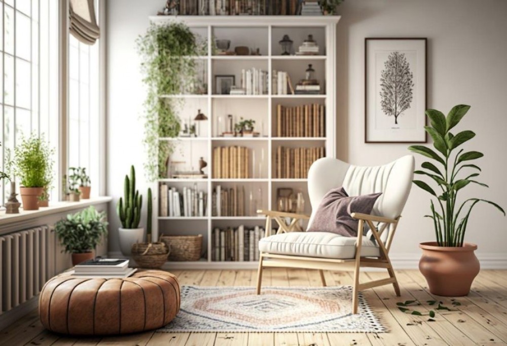 sala de estar estilo boho
