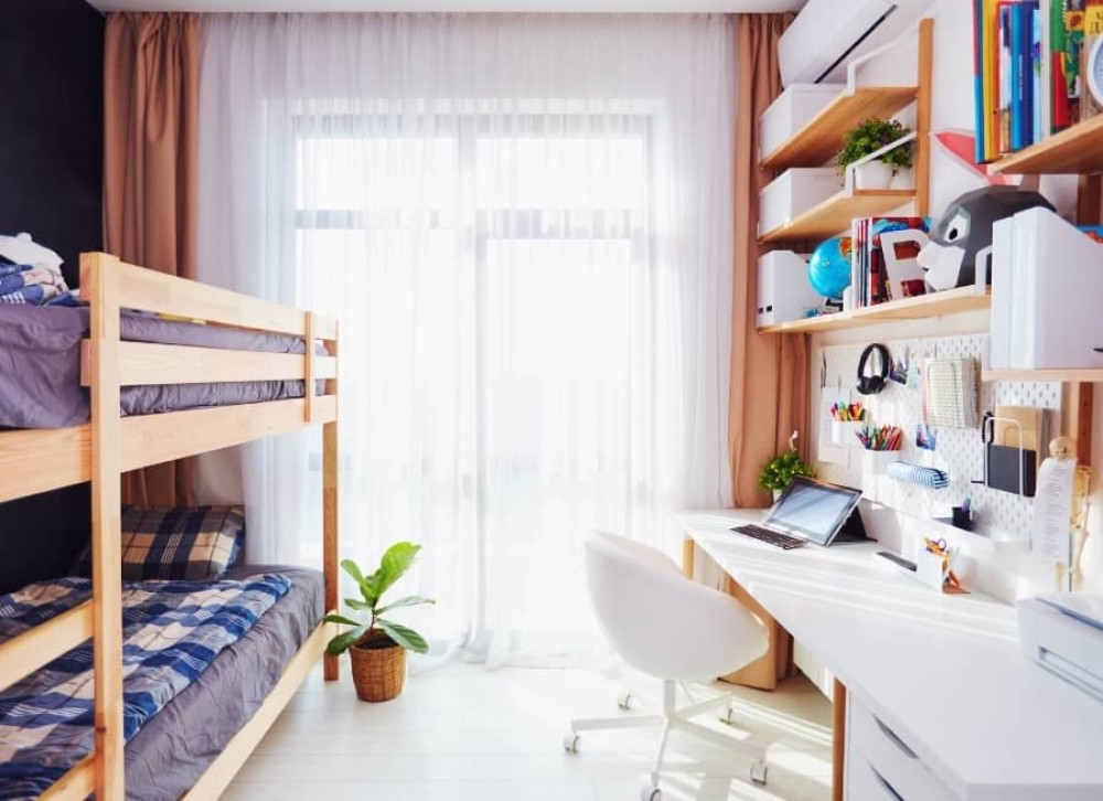cómo organizar una habitación pequeña para dos niños