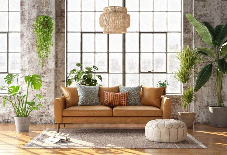 ¿Cómo decorar una sala de estar en estilo boho? Colores, muebles y complementos.